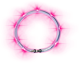 LumiVision  AKKU Leuchthalsband mit pinken LED Pink